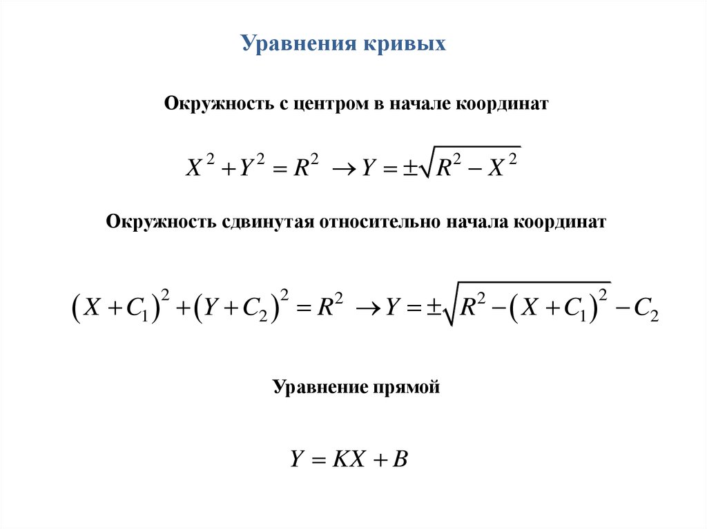 Составить уравнение кривой