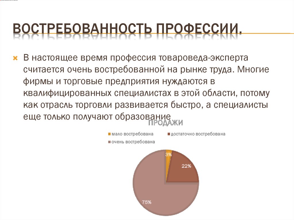 Презентация моя профессия товаровед эксперт