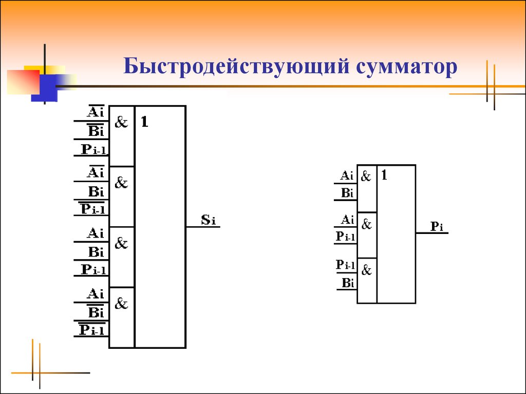 Полный вычитатель схема