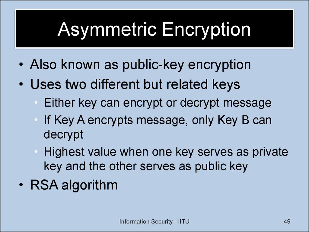 Asymmetric Encryption