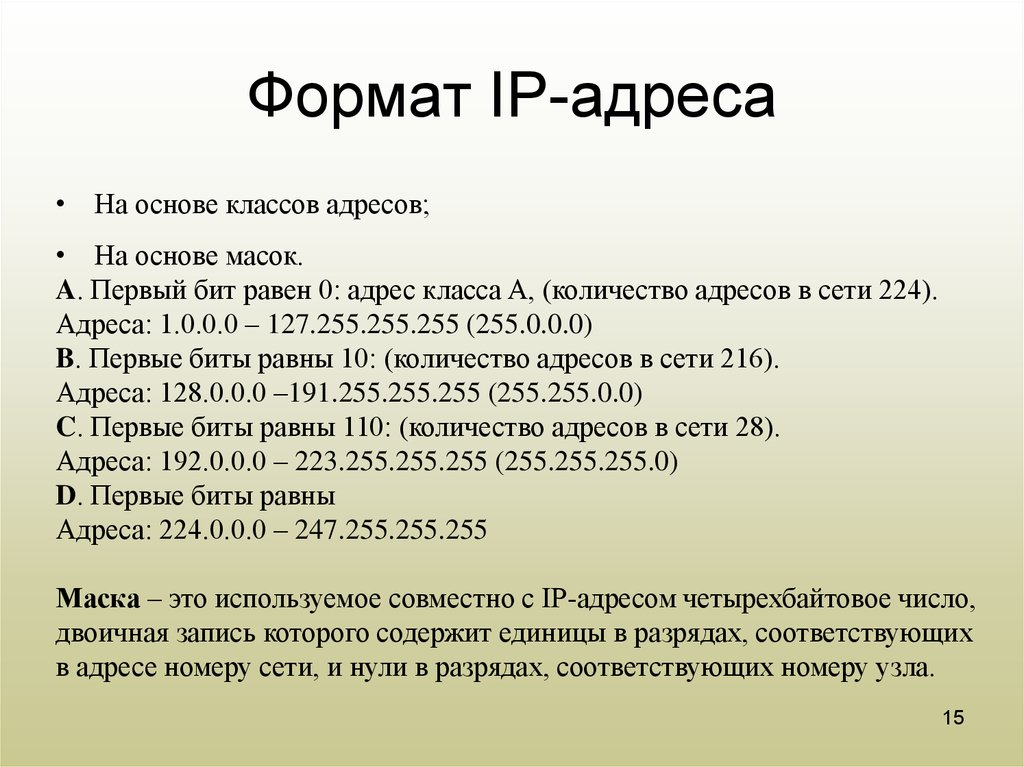 Стандартный ip адрес. Формат и классы IP-адресов. Типы IP адресов. Классификация IP адресов. Формат айпи адреса.