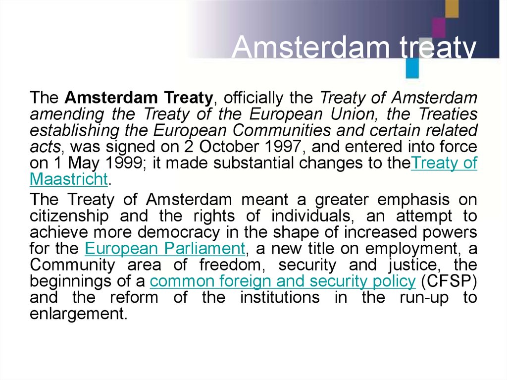 Amsterdam treaty