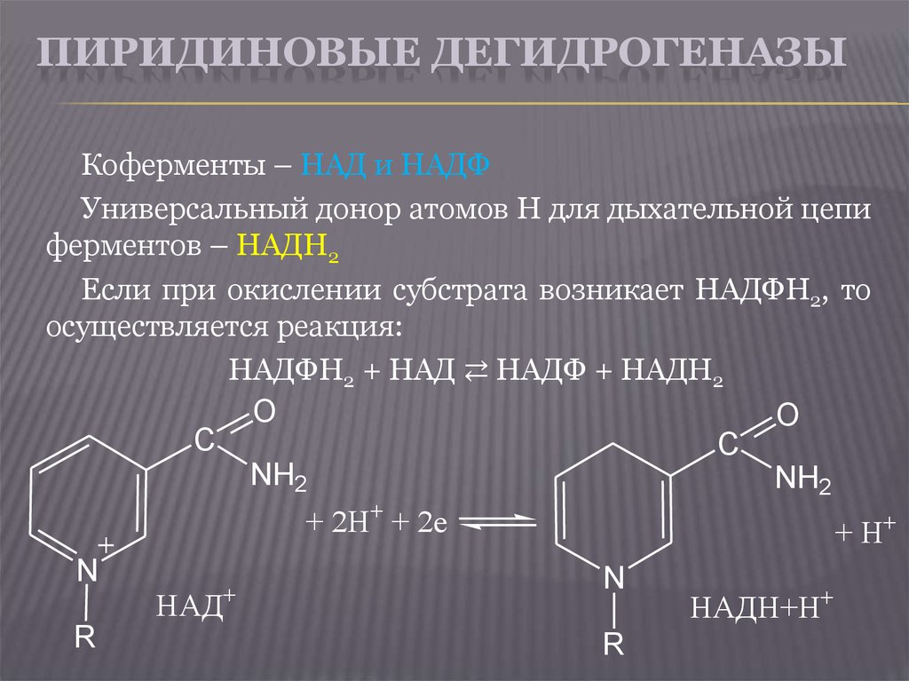 Окисление надф н