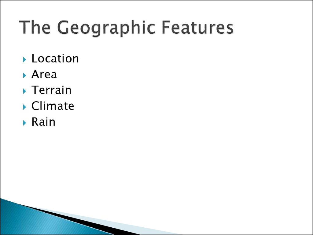 The Geographic Features