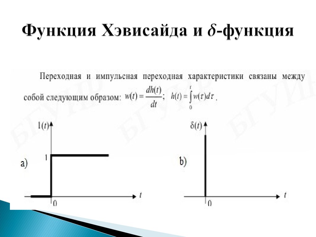 Найти изображение функции хевисайда