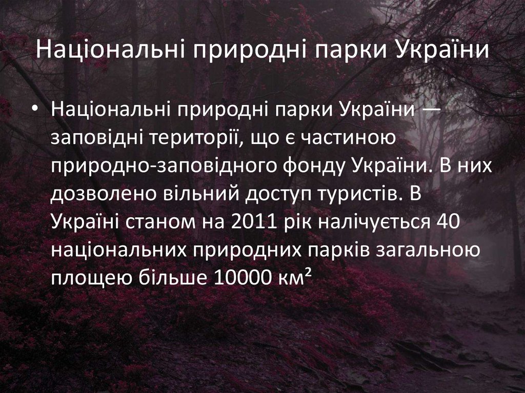Національні природні парки України