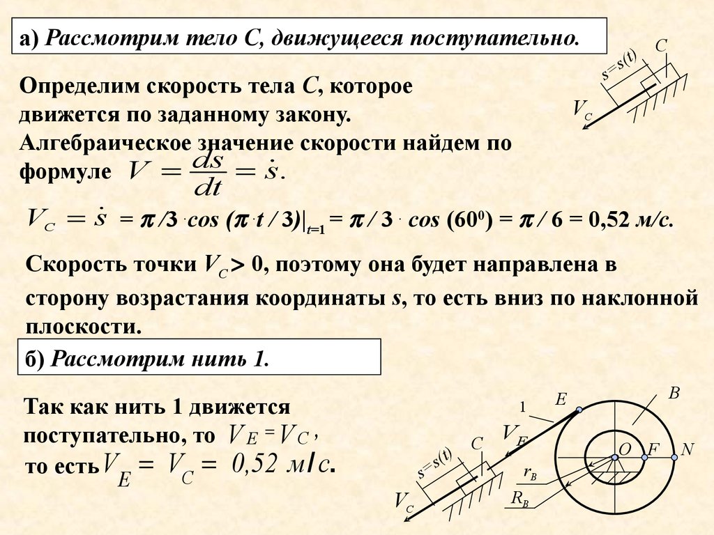 Уравнения плоского движения тела