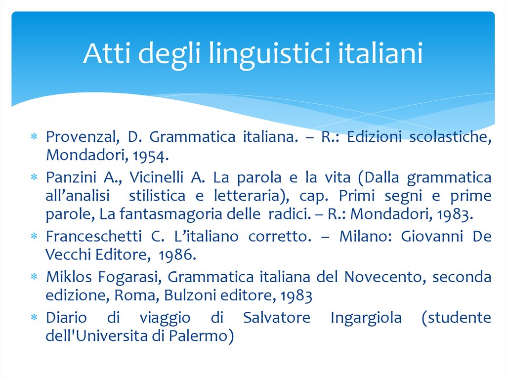 Atti degli linguistici italiani