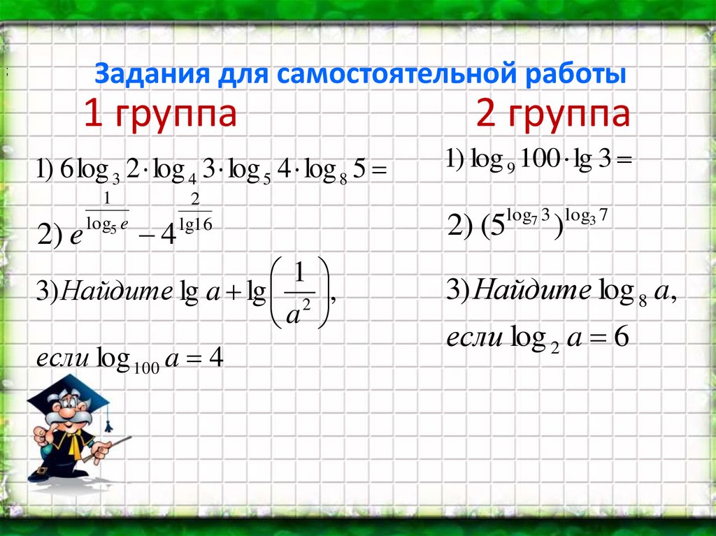 Как написать логарифм по основанию на клавиатуре