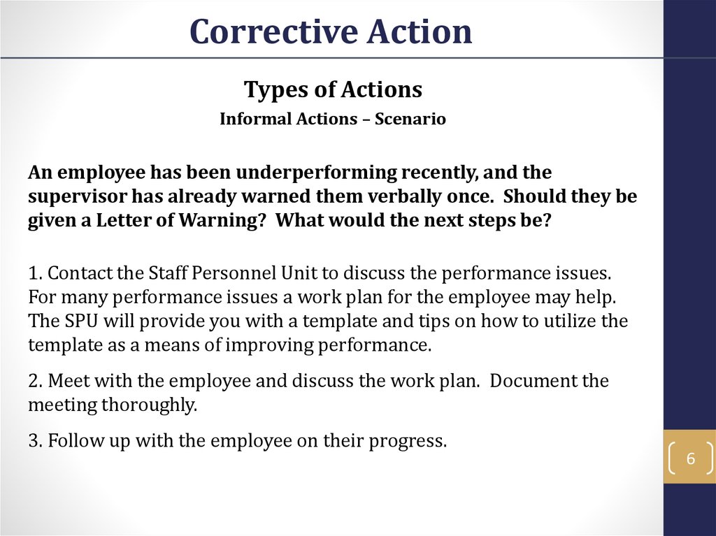 Corrective Action Online Presentation