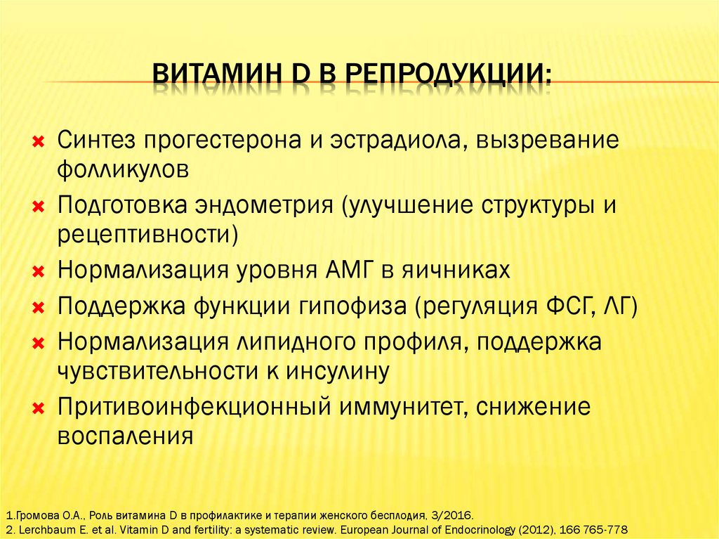 витамин D в репродукции:
