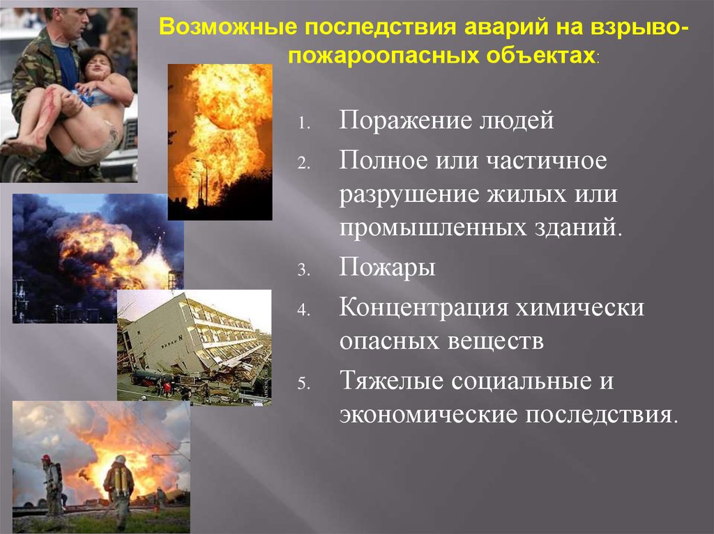 Их последствия. Последствия пожаров и взрывов ОБЖ. Последствия пожара презентация. Причины аварии на взрыво- и пожароопасных объектах. Презентация на тему последствия пожаров.