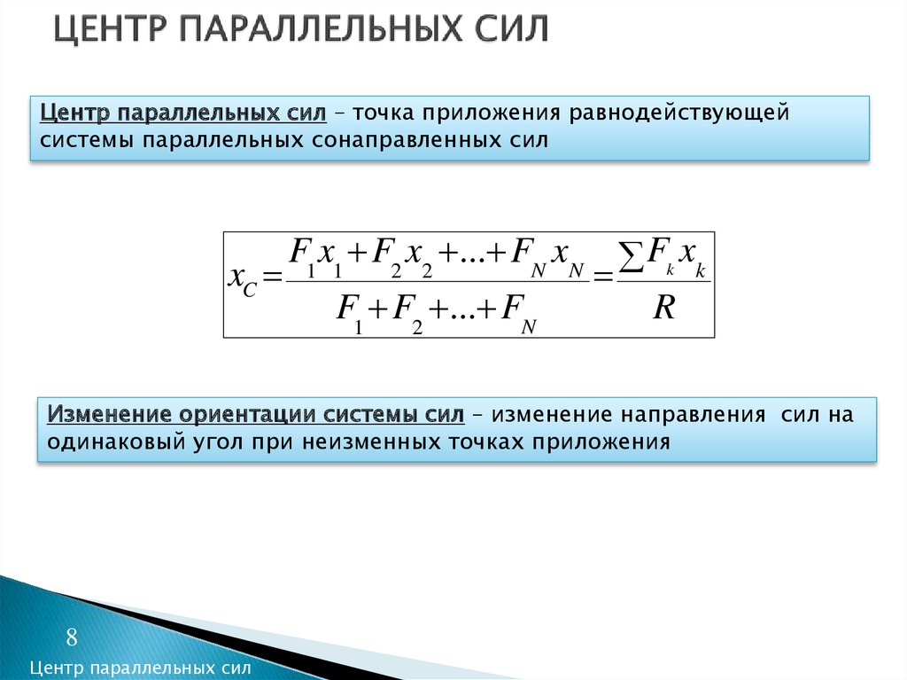 Центр параллельных сил