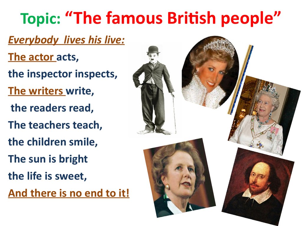 Famous people of great britain презентация