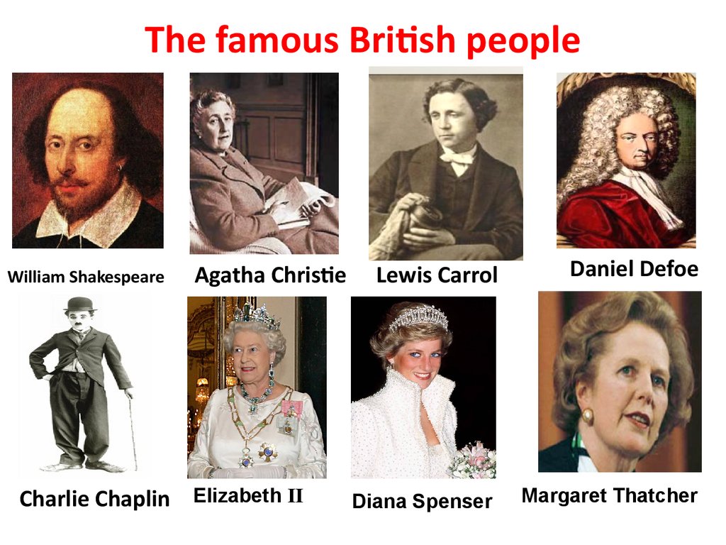 The famous british people - online presentation