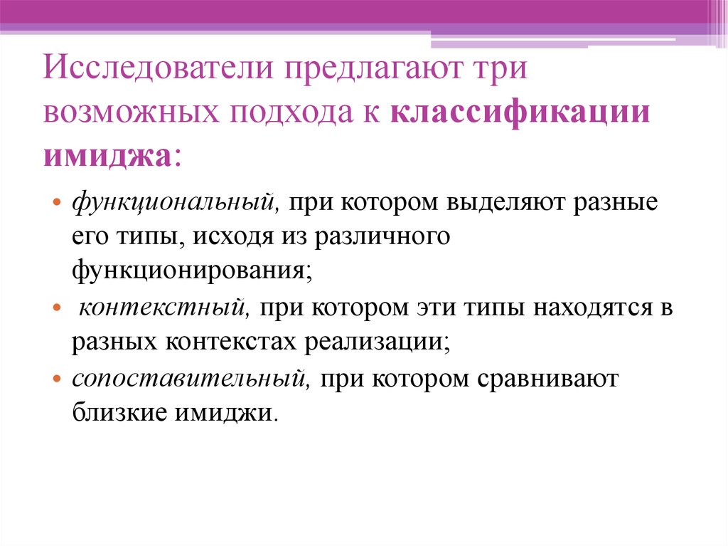 Укажите три возможных. Классификация имиджа. Контекстный имидж. Классификация и виды имиджей. Классификация имиджа организации.