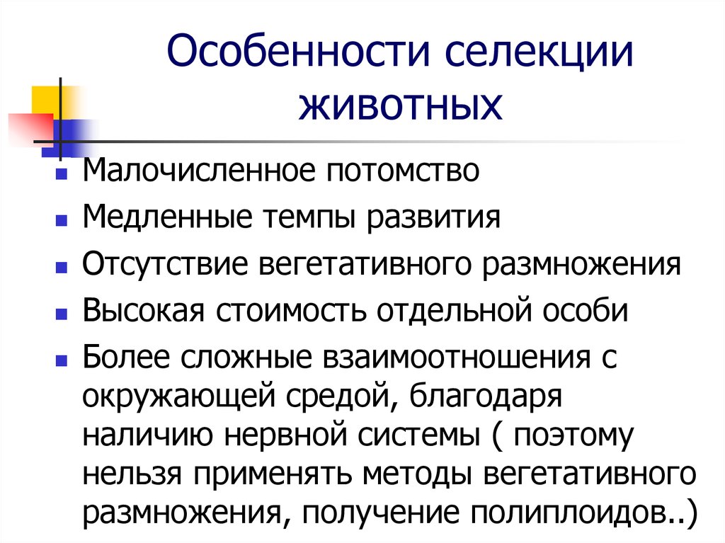 Селекция животных презентация 9 класс биология