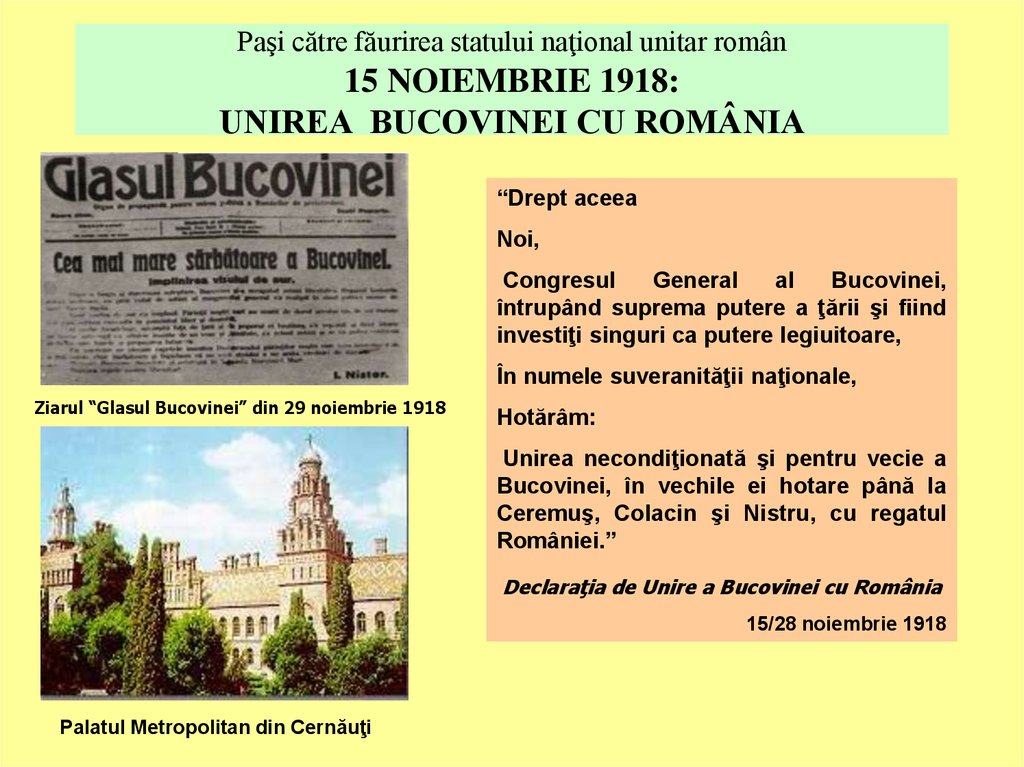 1 Decembrie Ziua NaÅ£ionalÄƒ A Romaniei Prezentaciya Onlajn