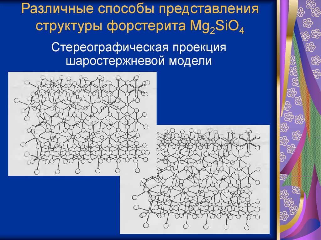 Структура представления. Структура форстерита. Графическая структура. Специальная модель структурирования представления.