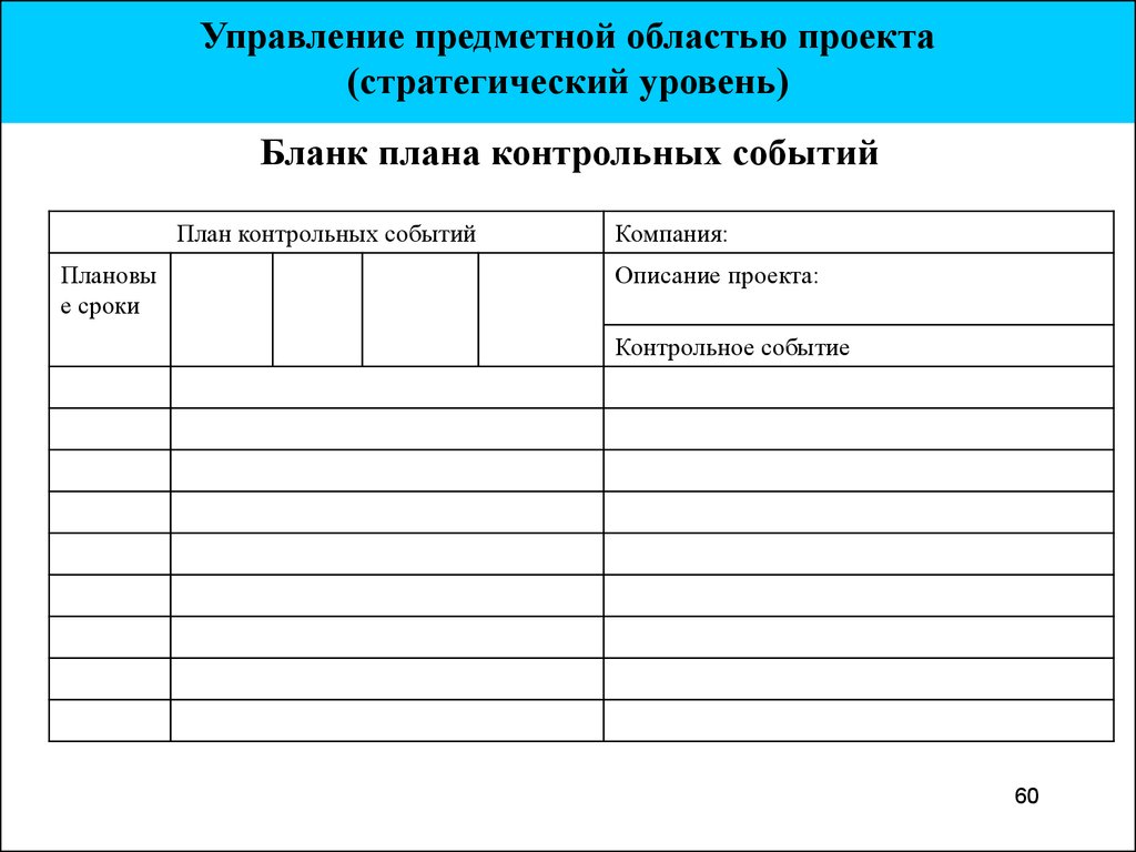 Предметно содержательная область проекта