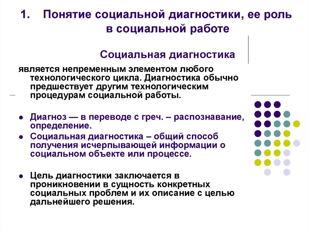 Организация социальной диагностики