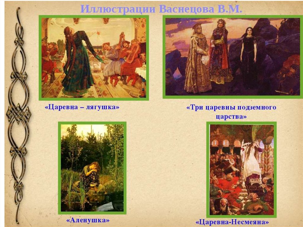 Картины васнецова фото с названиями и описанием для детей
