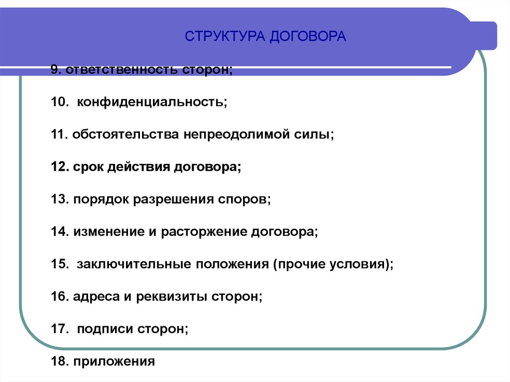 Особенности заключения договора на торгах презентация