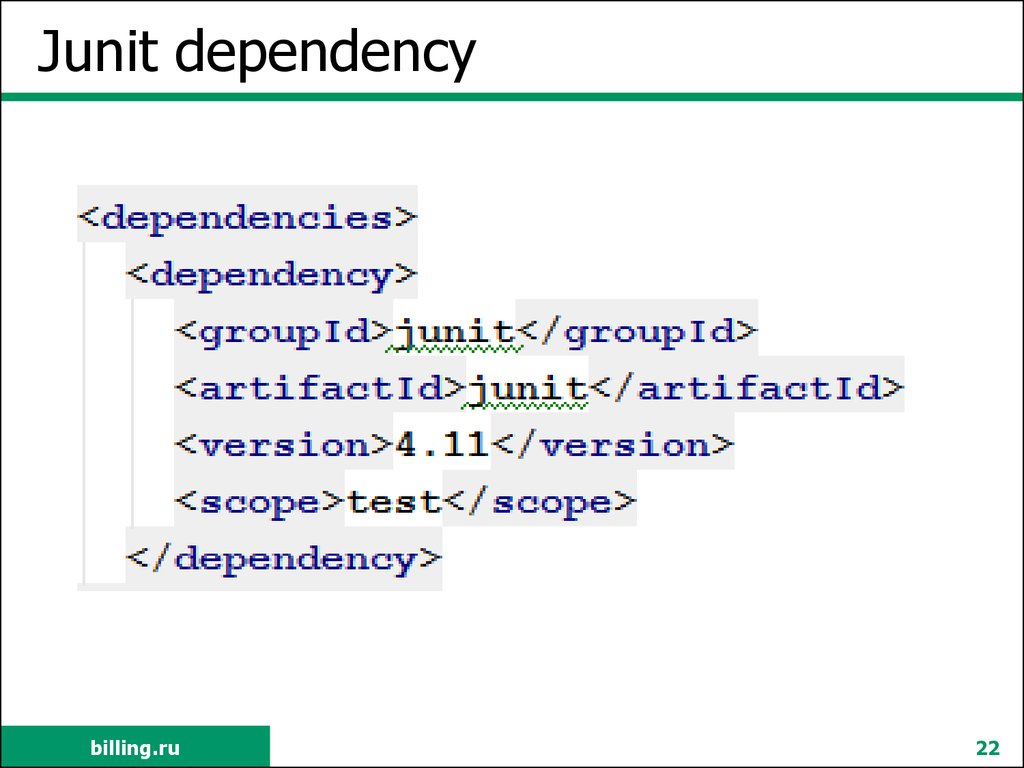 Junit example. Java практика. Dependency java. > Или >= java good Practice.