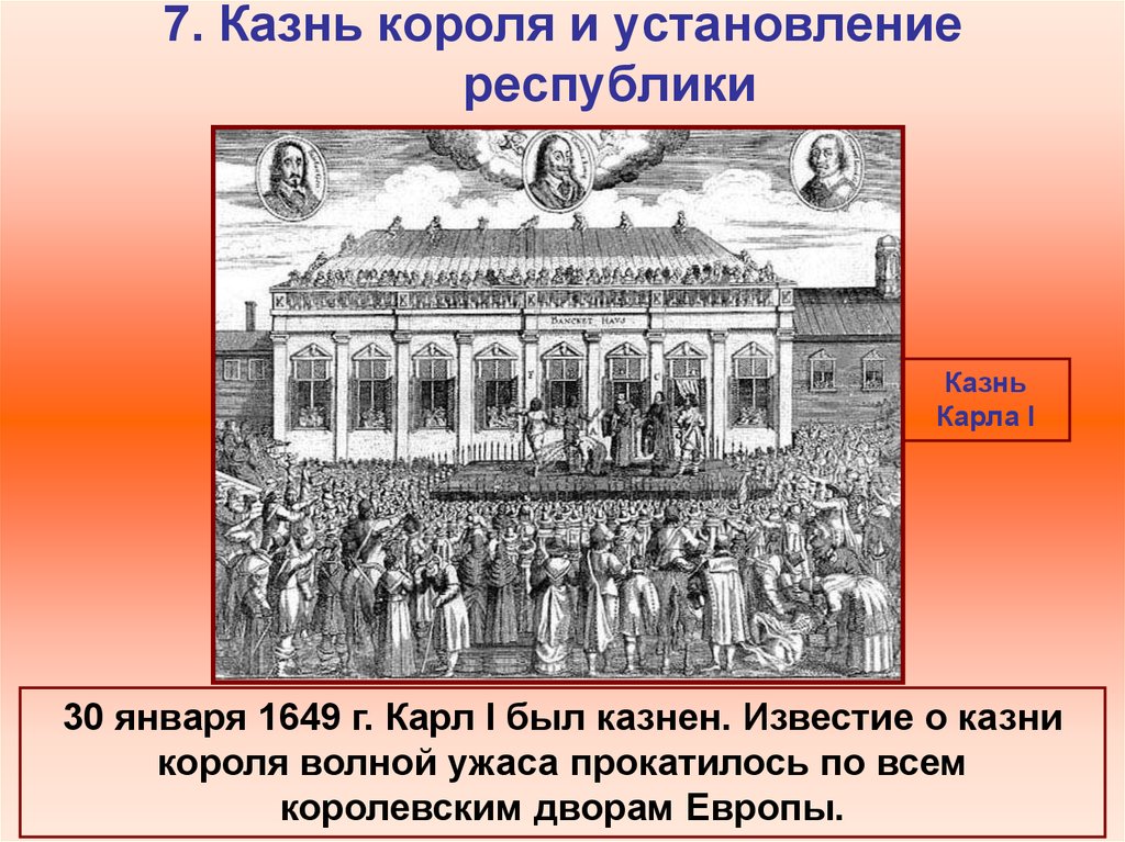 7. Казнь короля и установление республики