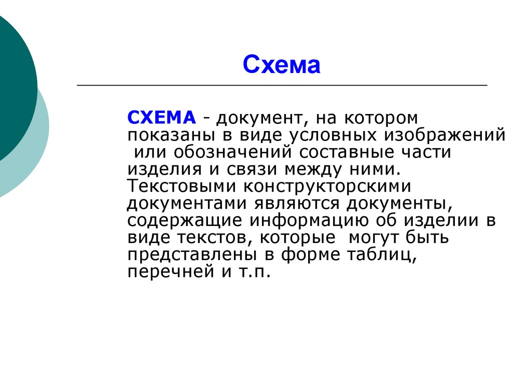 Схема документ на котором показаны в виде условных изображений.