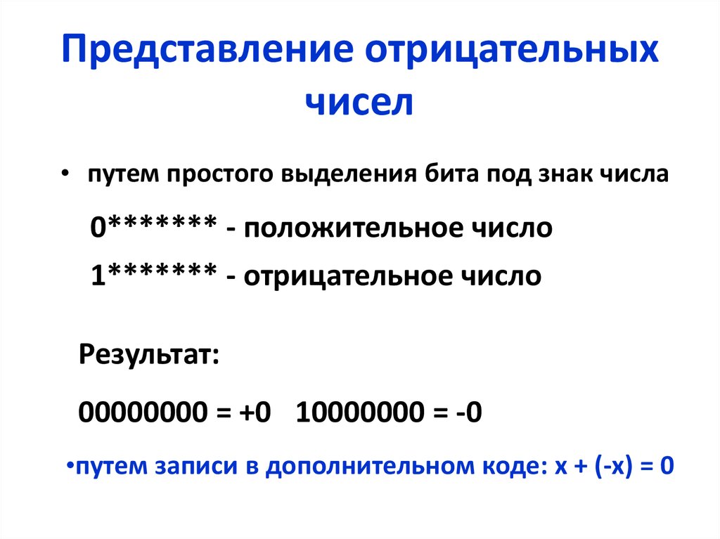 Какие понятия могут выражаться отрицательными числами