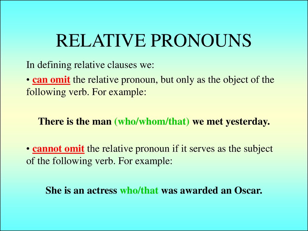 Relative Pronouns The Free Dictionary