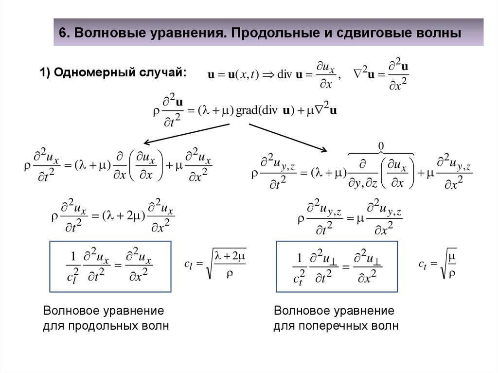 Общий вид волнового уравнения