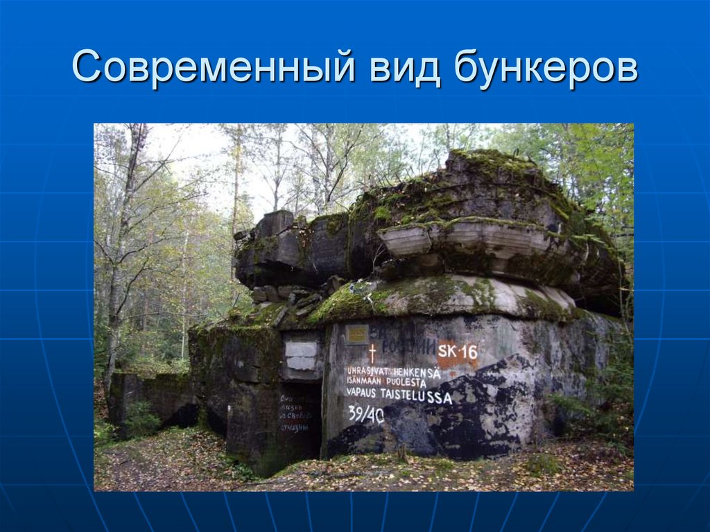 Современный вид бункеров