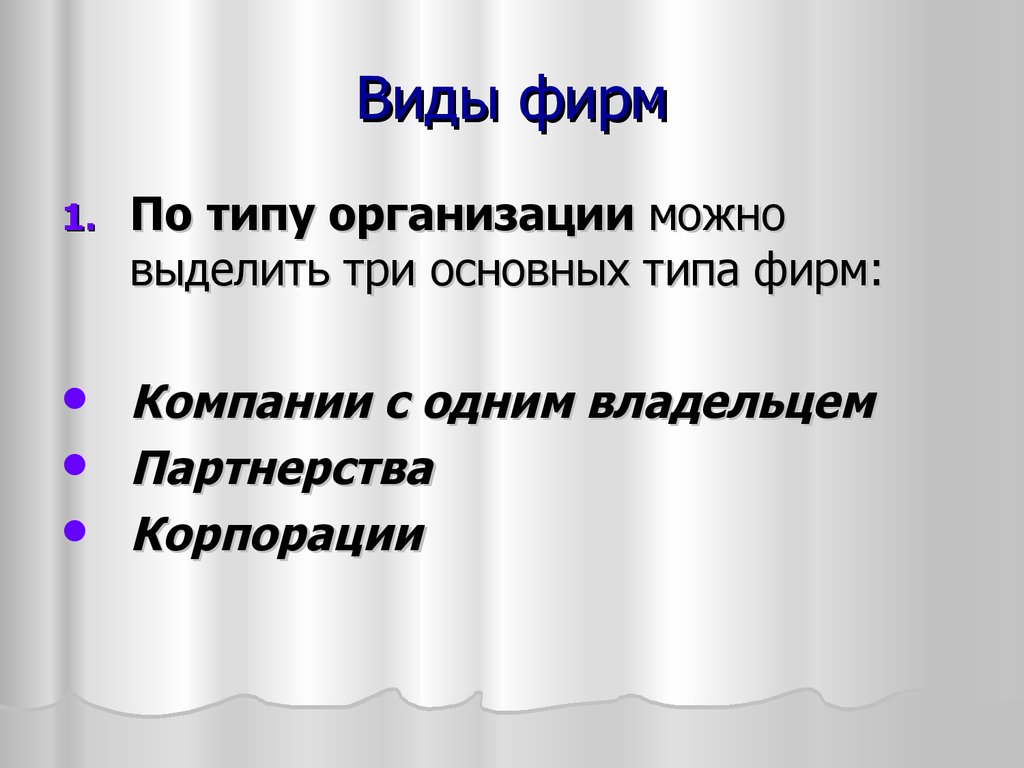 Фирма презентация 11 класс