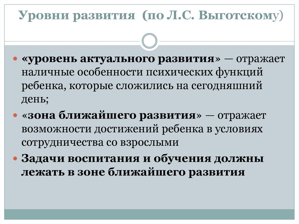 Уровень актуального развития. Уровень актуального развития это. Актуальный уровень развития по Выготскому. Уровни развития ребенка по Выготскому. Уровень актуального и потенциального развития это в психологии.