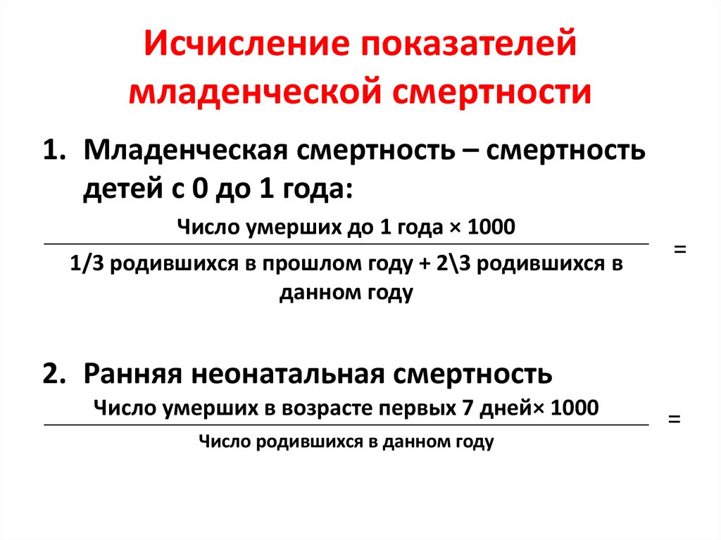 Интенсивный показатель заболеваемости рассчитывается на. Показатель младенческой смертности. Младенческая смертность формула расчета. Показатель детской младенческой смертности. Показатель младенческой смертности вычисляется на:.