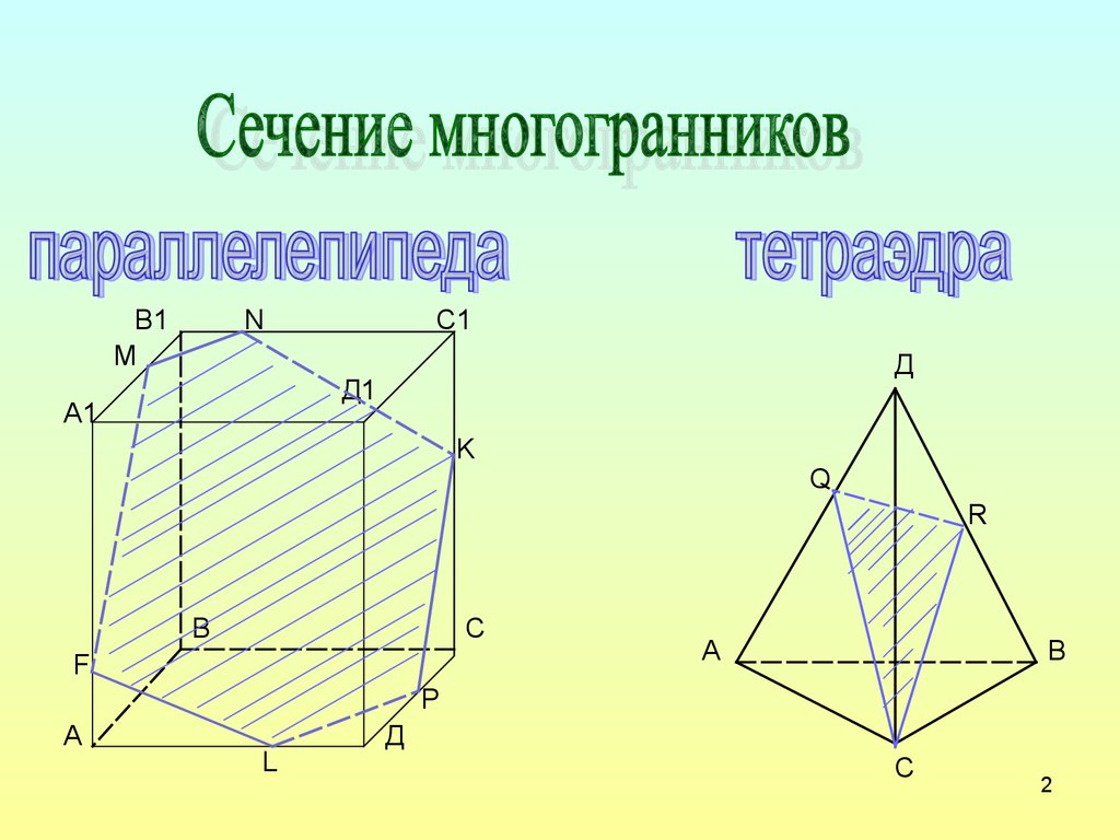 Сечение многогранников презентация