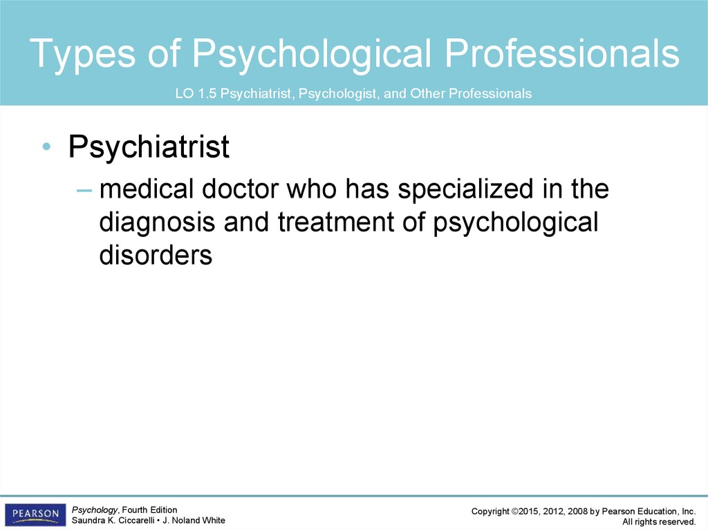 Types of Psychological Professionals