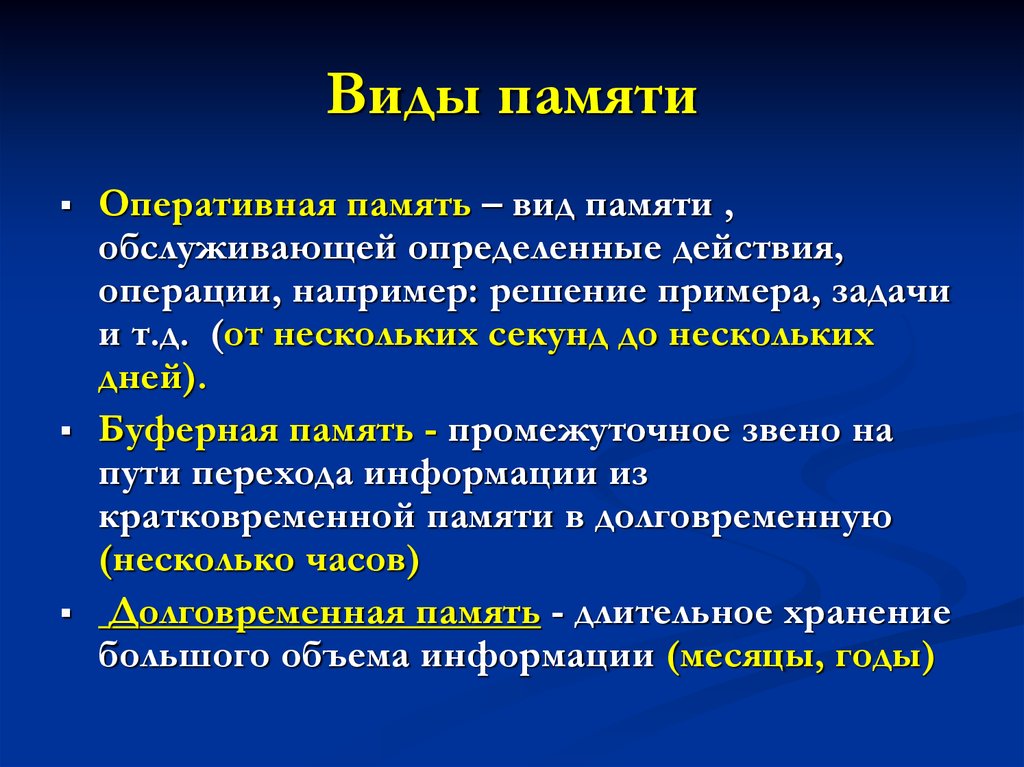 Определенное действие операция. Буферная память. Виды памяти ( оперативный ) : примеры. Буферная память это в психологии. Виды памяти Оперативная в психологии.