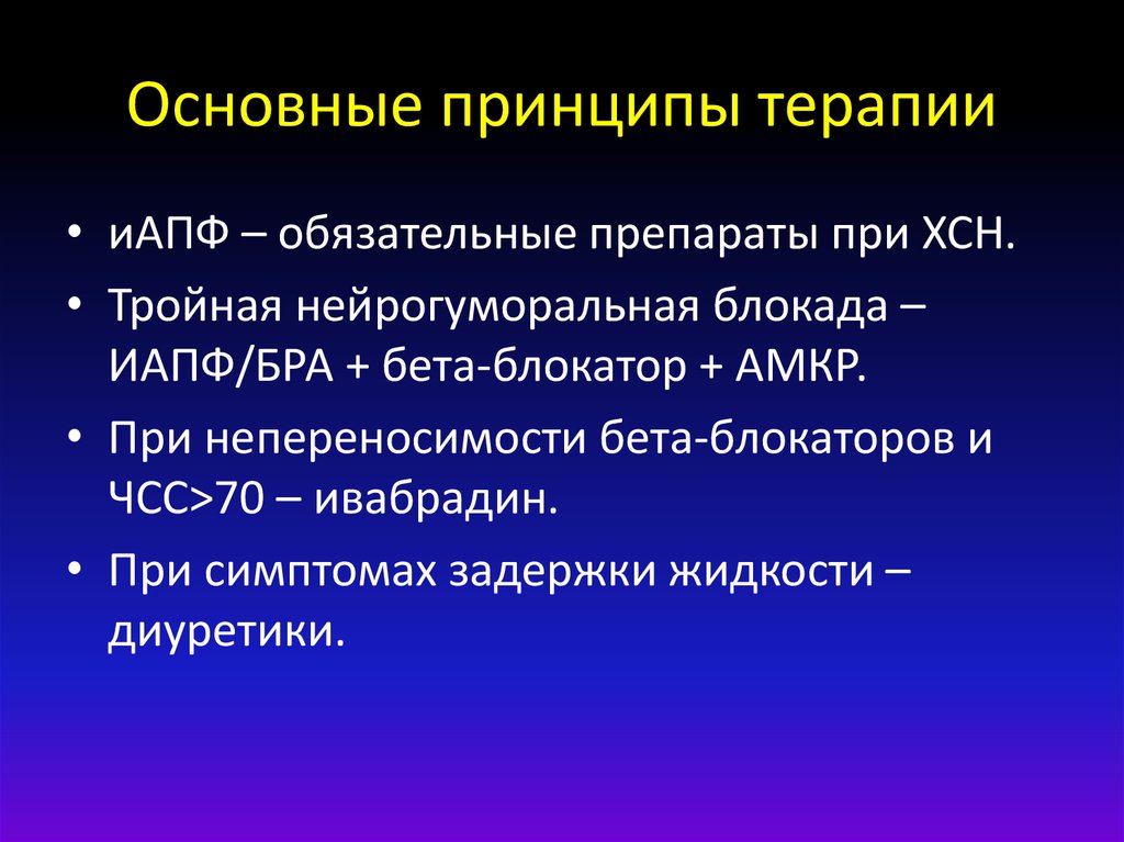 Основные принципы терапии