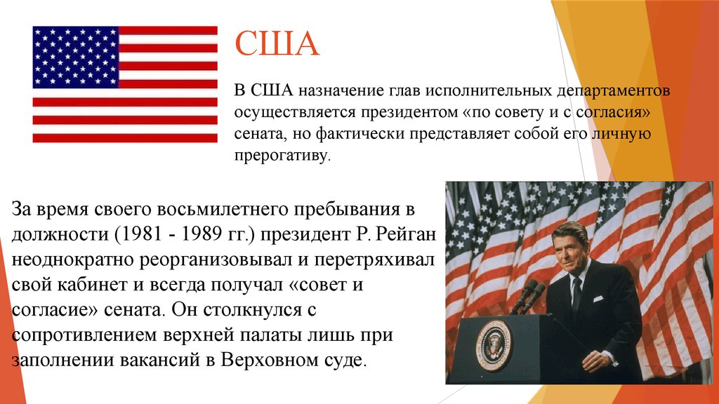 Делай сша. Назначение в США. Аудиторы назначенные в США. Президентская Республика США слайд. Прерогатива главы государства понятие.