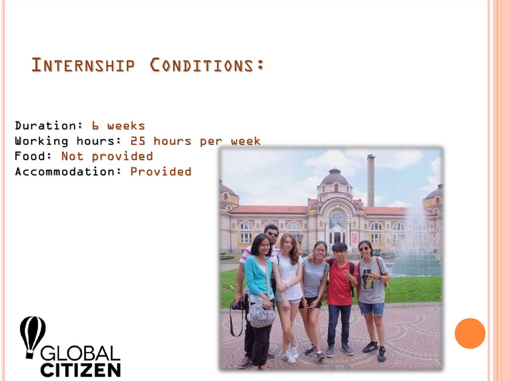 Internship Conditions: