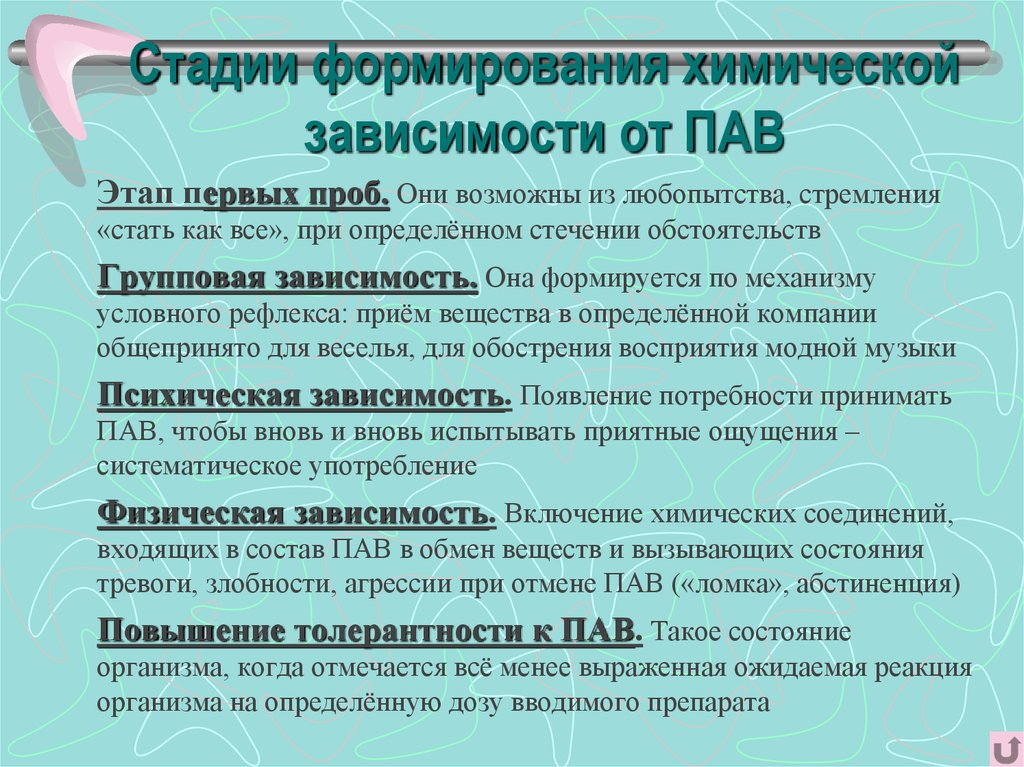 Выберите составляющие клинической картины химической зависимости