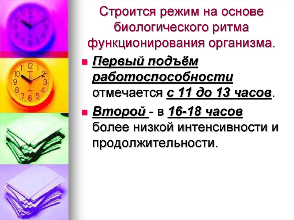 Первый подъем. Режим дня биоритмы. Часы подъема работоспособности. Организация режима для школьников на базе биоритмов. Режим нормального функционирования организма.