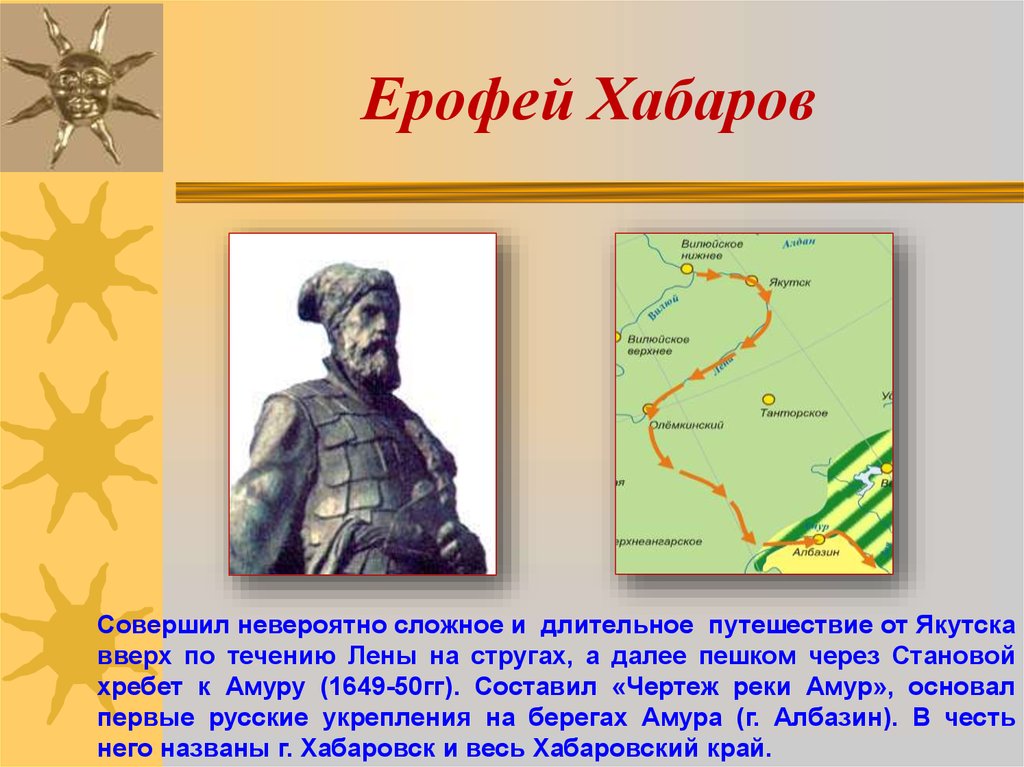 Годы жизни ерофея. Ерофей Павлович Хабаров открытия. Хабаров Ерофей Павлович Экспедиция. Ерофей Хабаров 1649. Хабаров Ерофей Павлович маршрут путешествия.