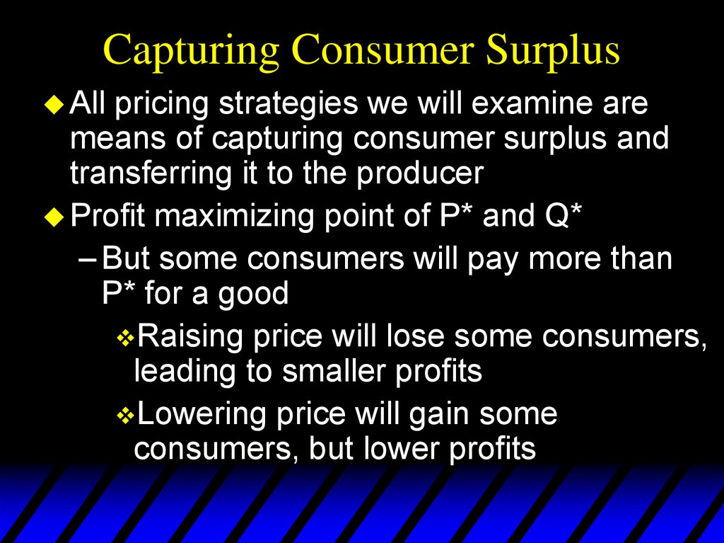 Capturing Consumer Surplus