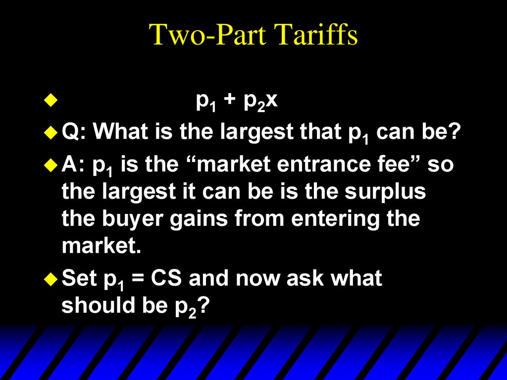 Two-Part Tariffs
