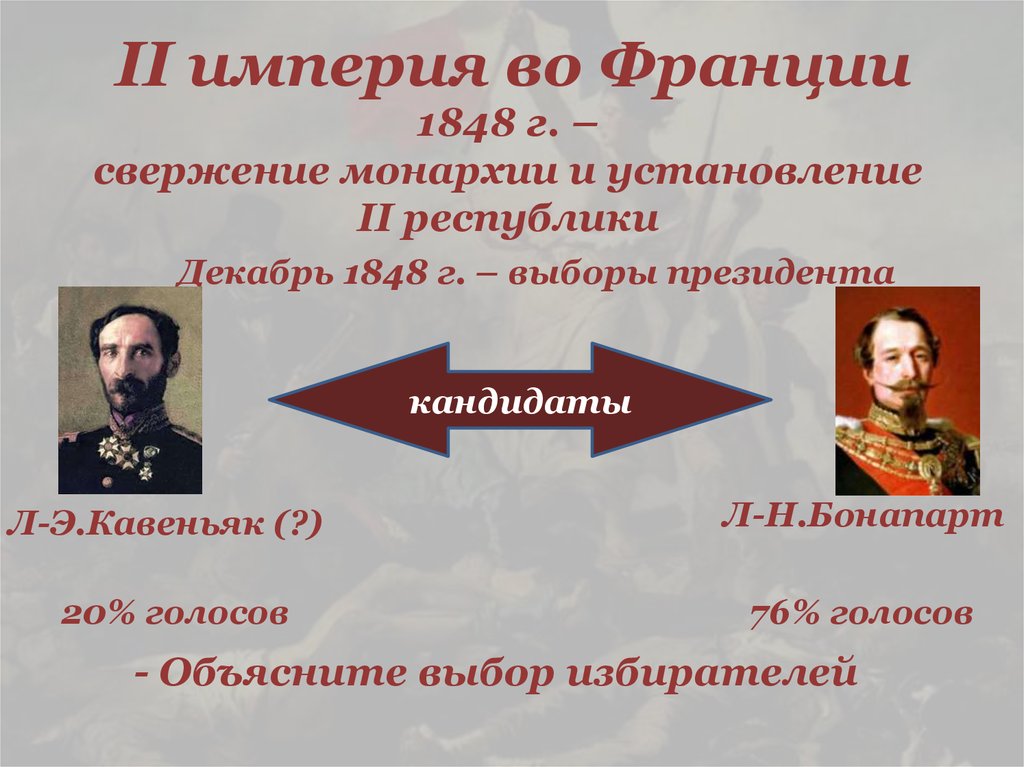 Франция вторая империя и вторая республика. Вторая Империя во Франции. Установление второй империи во Франции. Вторая Республика и вторая Империя во Франции. Вторая Республика во Франции 1848.