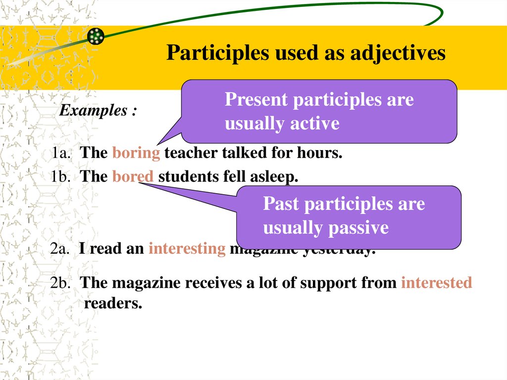 Participles What Are Participles Online Presentation